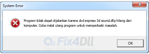dvd express 3d sound.dll tidak ada